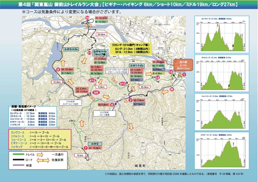関東嵐山　第5回　御前山トレイルラン大会 map - 3776D
